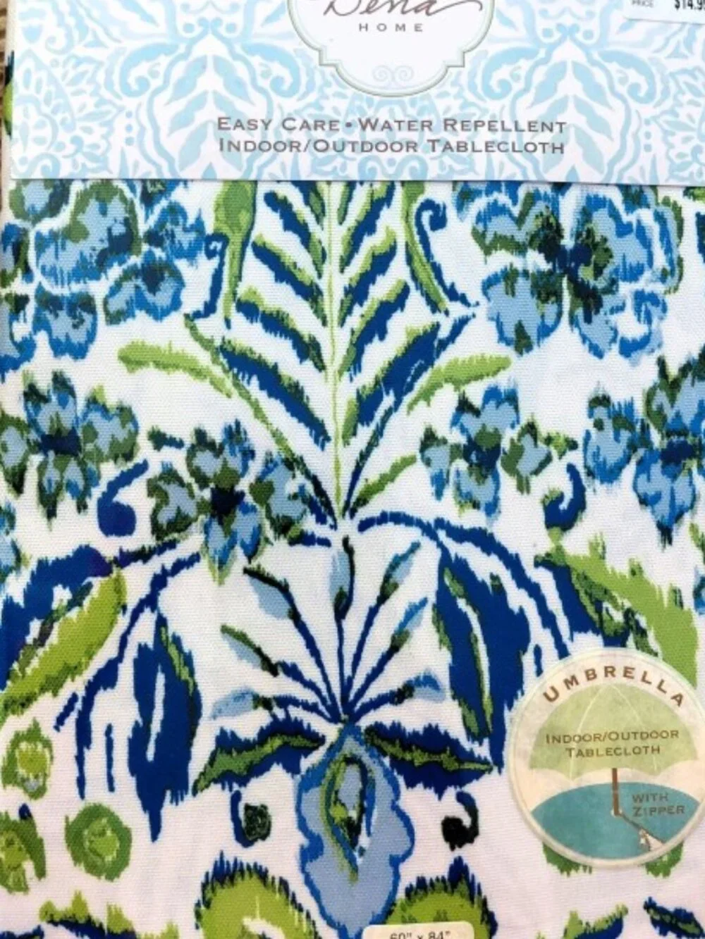 Dena Ara 60 x 84 Rectangle Table Indoor Outdoor Water Repellent Tablecloth NWT